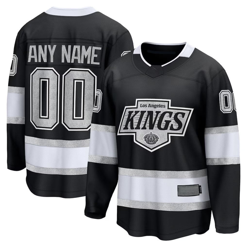 Kamcf Custom LA.Kings Black Home Breakaway Jerseys