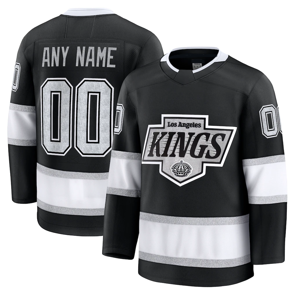 Kamcf Custom LA.Kings Black Home Premium Jerseys