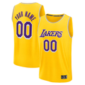 Kamcf Custom LA.Lakers Gold Fast Break Stitched Jerseys - Icon Edition
