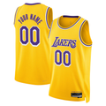 Kamcf Custom LA.Lakers Gold Swingman Stitched Jerseys - Icon Edition