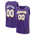 Kamcf Custom LA.Lakers Purple Fast Break Stitched Jerseys - Icon Edition