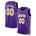 Kamcf Custom LA.Lakers Purple Swingman Stitched Jerseys - Statement Edition