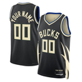 Kamcf Custom M.Bucks Black 202223 Swingman Jerseys - Statement Edition