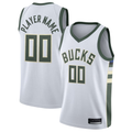 Kamcf Custom M.Bucks White 202021 Swingman Custom Jerseys - Association Edition