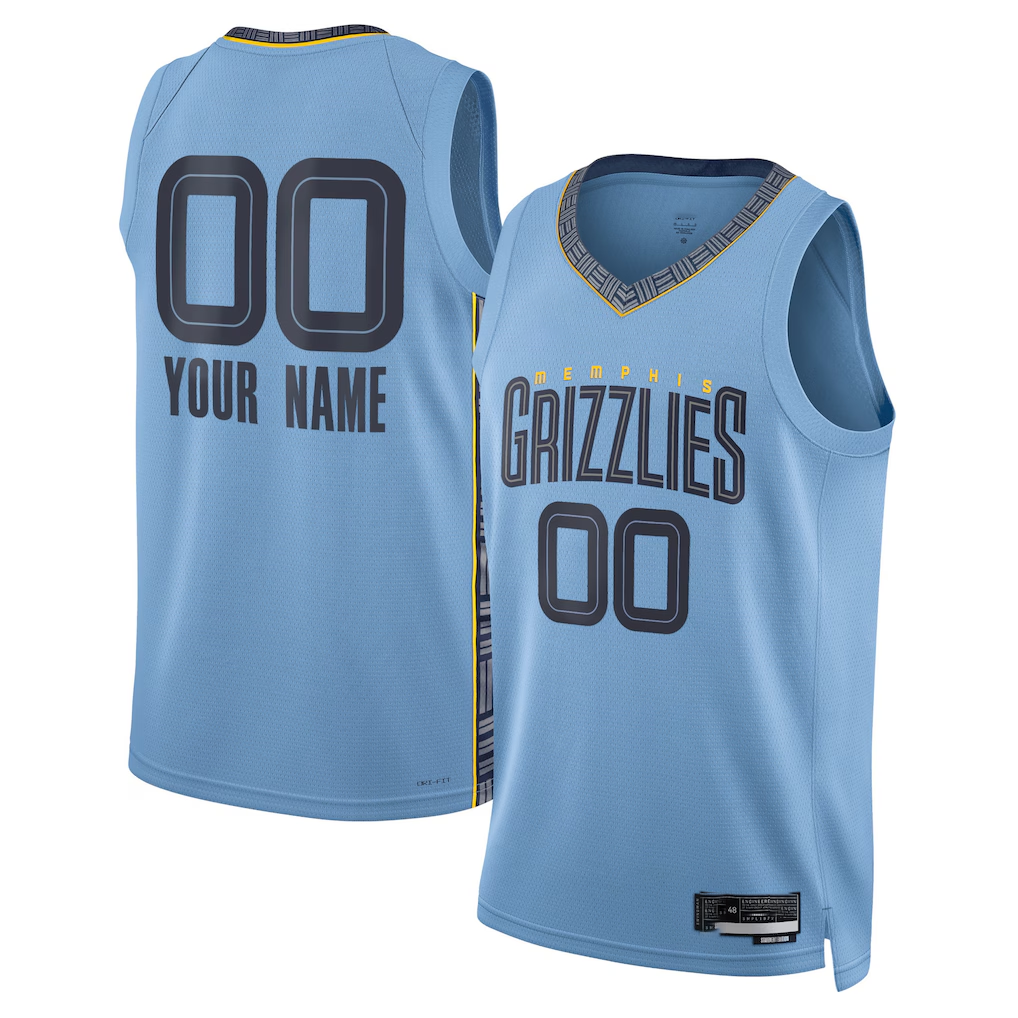 Kamcf Custom M.Grizzlies Blue 202223 Swingman Stitched Jerseys - Statement Edition