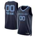 Kamcf Custom M.Grizzlies Navy Swingman Stitched Jerseys- Icon Edition