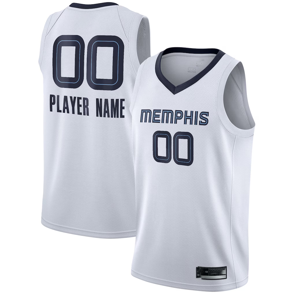 Kamcf Custom M.Grizzlies White 202021 Swingman Stitched Jerseys- Association Edition