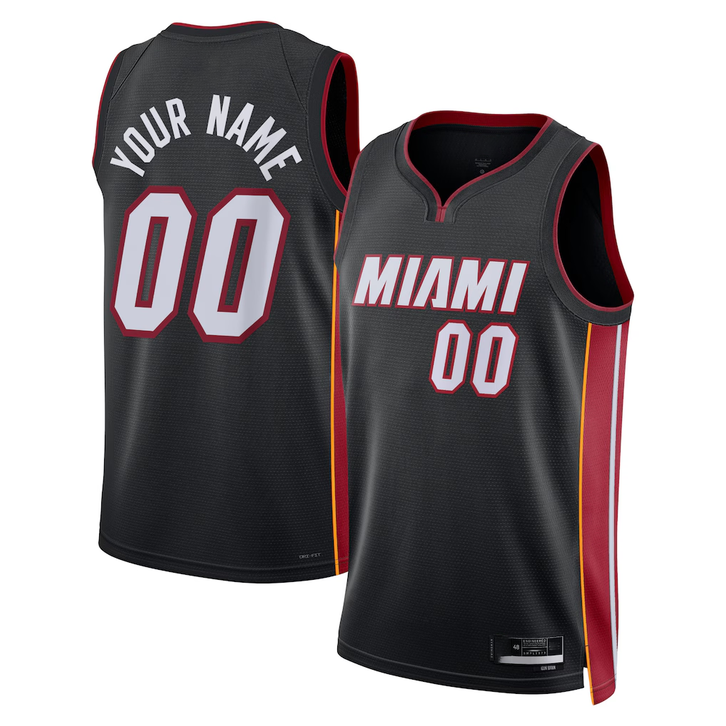 Kamcf Custom M.Heat Black Swingman Jerseys - Icon Edition