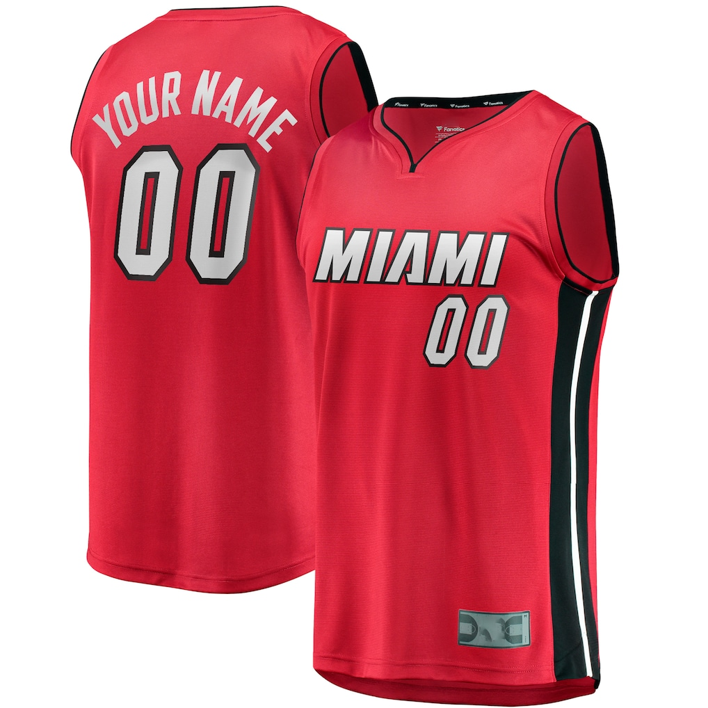 Kamcf Custom M.Heat  Red Fast Break Jerseys - Statement Edition