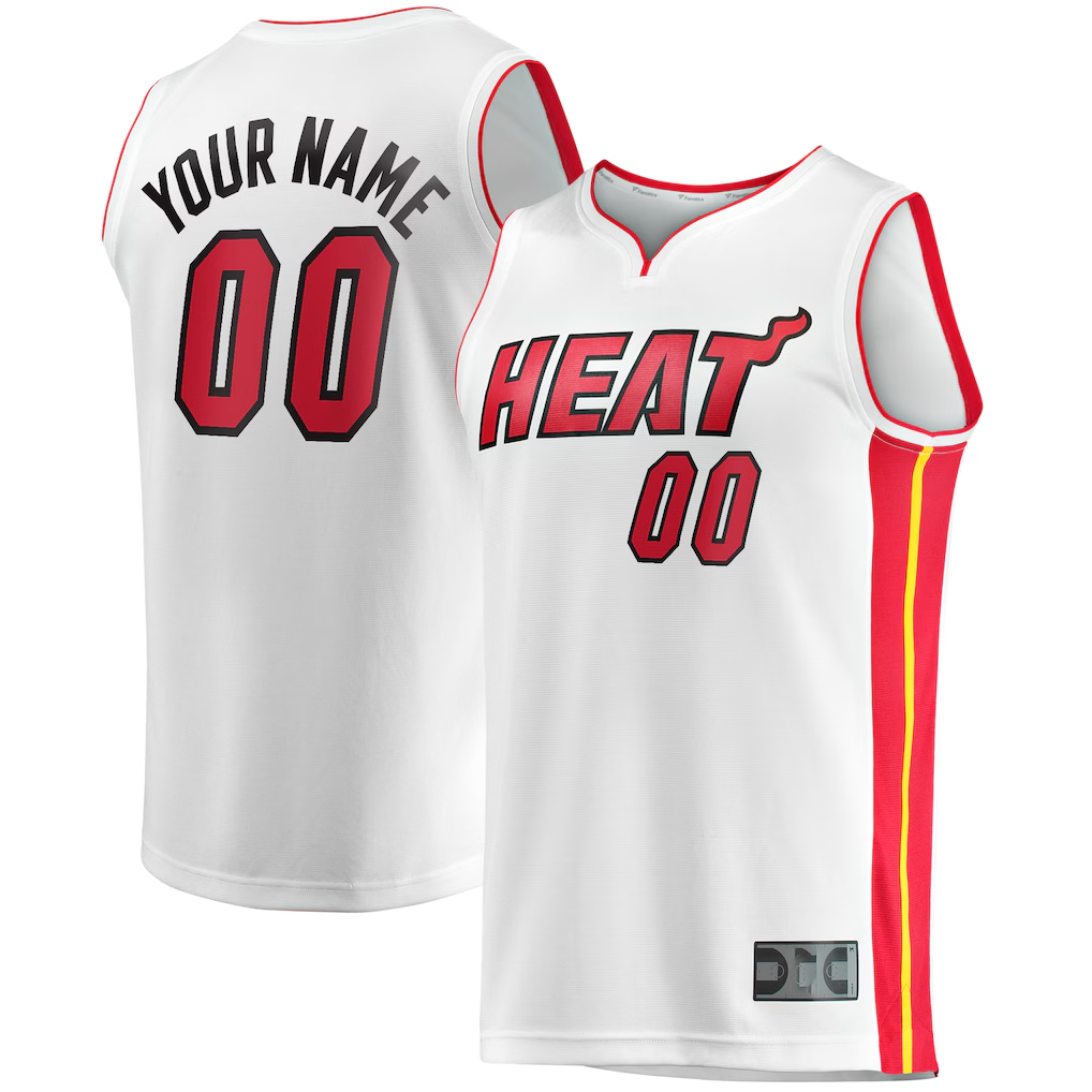 Kamcf Custom M.Heat White Fast Break Replica Jerseys - Association Edition