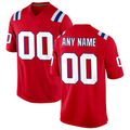 Kamcf Custom NE.Patriots  Red Alternate Stitched Jerseys