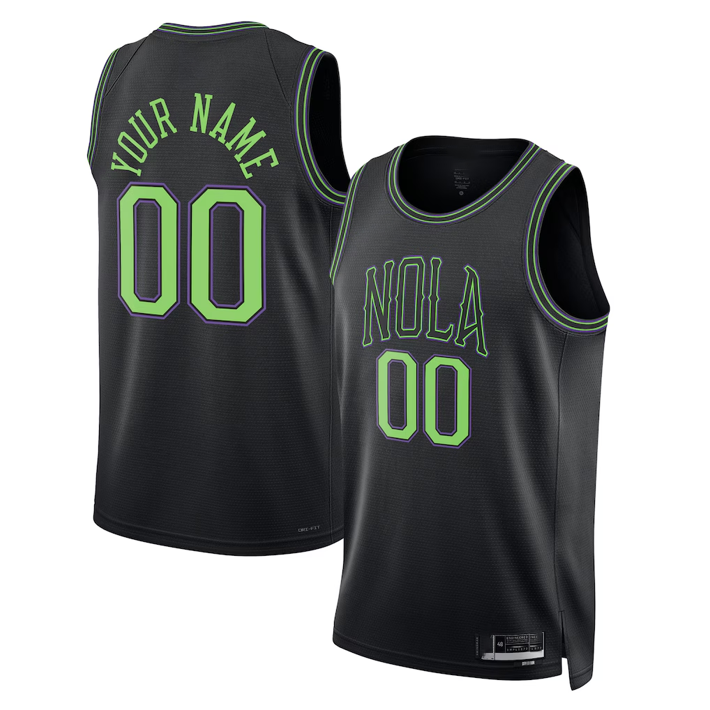 Kamcf Custom NO.Pelicans Black 202526 City Edition Swingman Stitched Jerseys