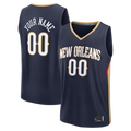 Kamcf Custom NO.Pelicans Navy Fast Break Stitched Jerseys- Icon Edition