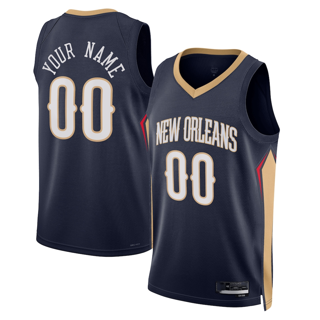 Kamcf Custom NO.Pelicans Navy 202223 Swingman Stitched Jerseys- Icon Edition