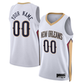 Kamcf Custom NO.Pelicans White Swingman Stitched Jerseys- Association Edition
