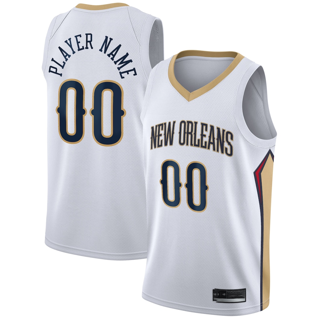 Kamcf Custom NO.Pelicans Red Fast Break Stitched Jerseys- Statement Edition