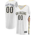Kamcf Custom NO.Pelicans White Fast Break Stitched Jerseys- Association Edition