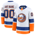 Kamcf Custom NY.Islanders White Away Premium Jerseys
