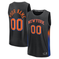 Kamcf Custom NY.Knicks Black Fast Break Jerseys - Icon Edition