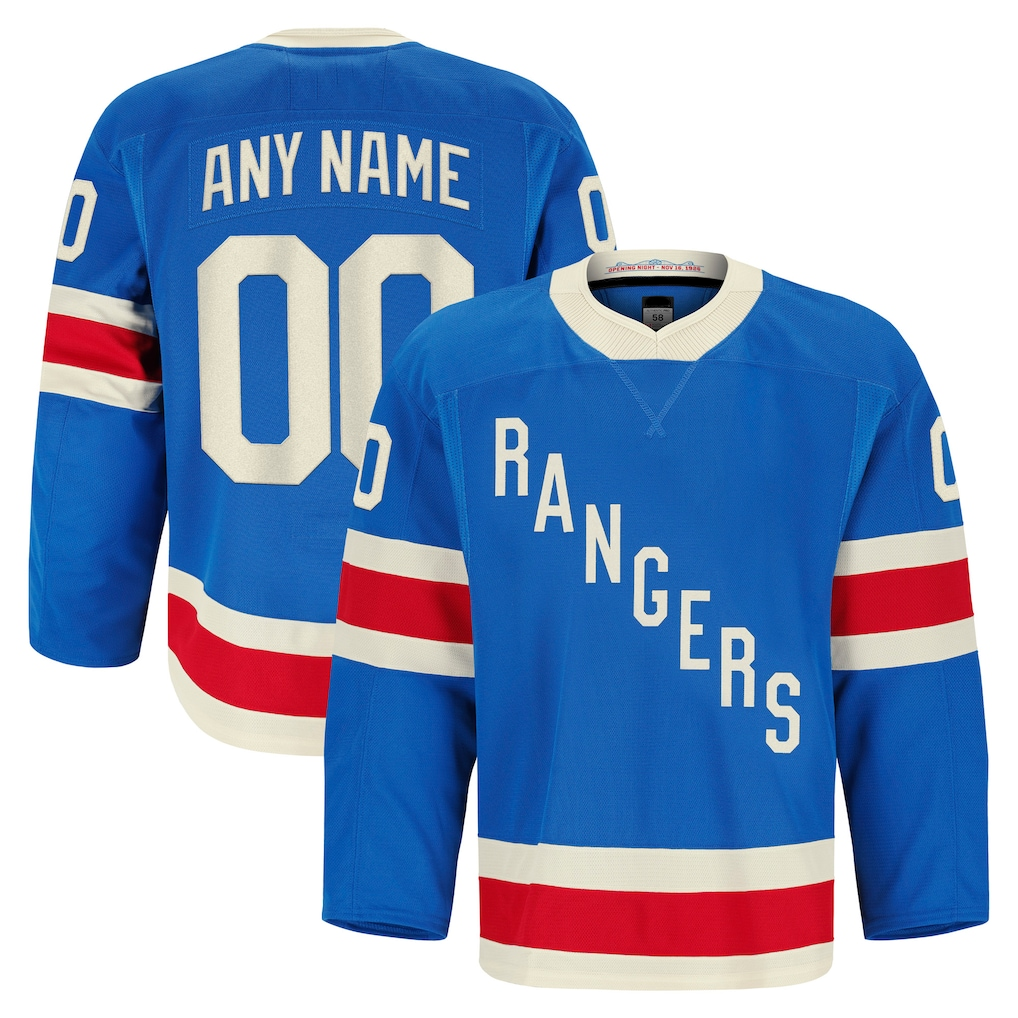 Kamcf Custom NY.Rangers Blue Centennial Authentic Pro Jerseys