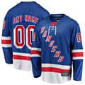 Kamcf Custom NY.Rangers Blue Home Breakaway Jerseys