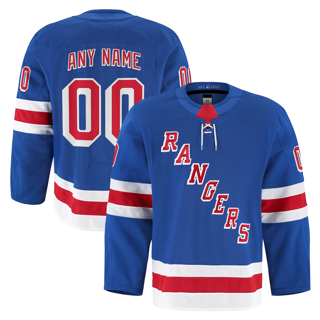 Kamcf Custom NY.Rangers Royal Home Authentic Pro Jerseys