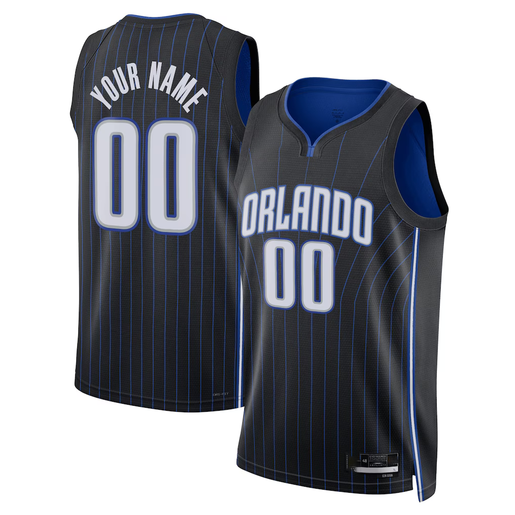 Kamcf Custom O.Magic Black Swingman Jerseys - Icon Edition