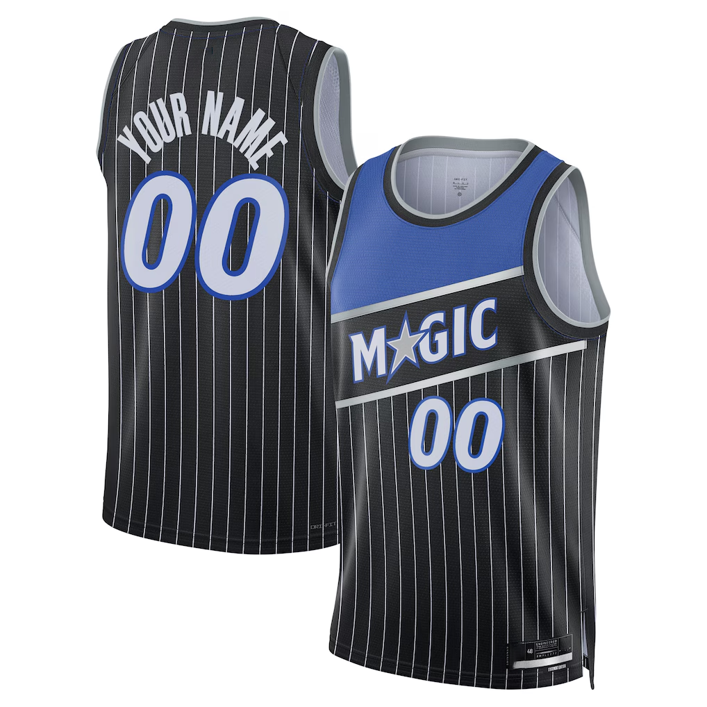 Kamcf Custom O.Magic Black Swingman Jerseys - Statement Edition