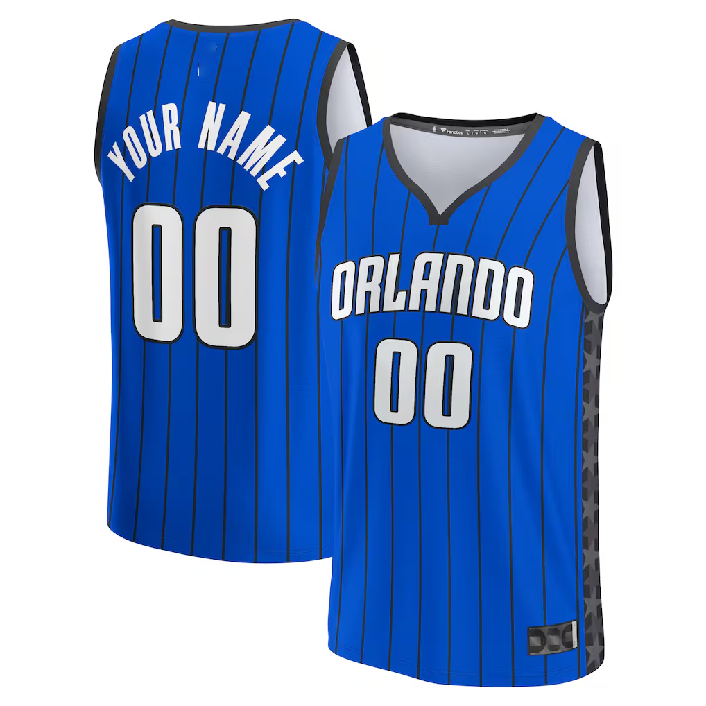 Kamcf Custom O.Magic Blue Fast Break Jerseys - Statement Edition