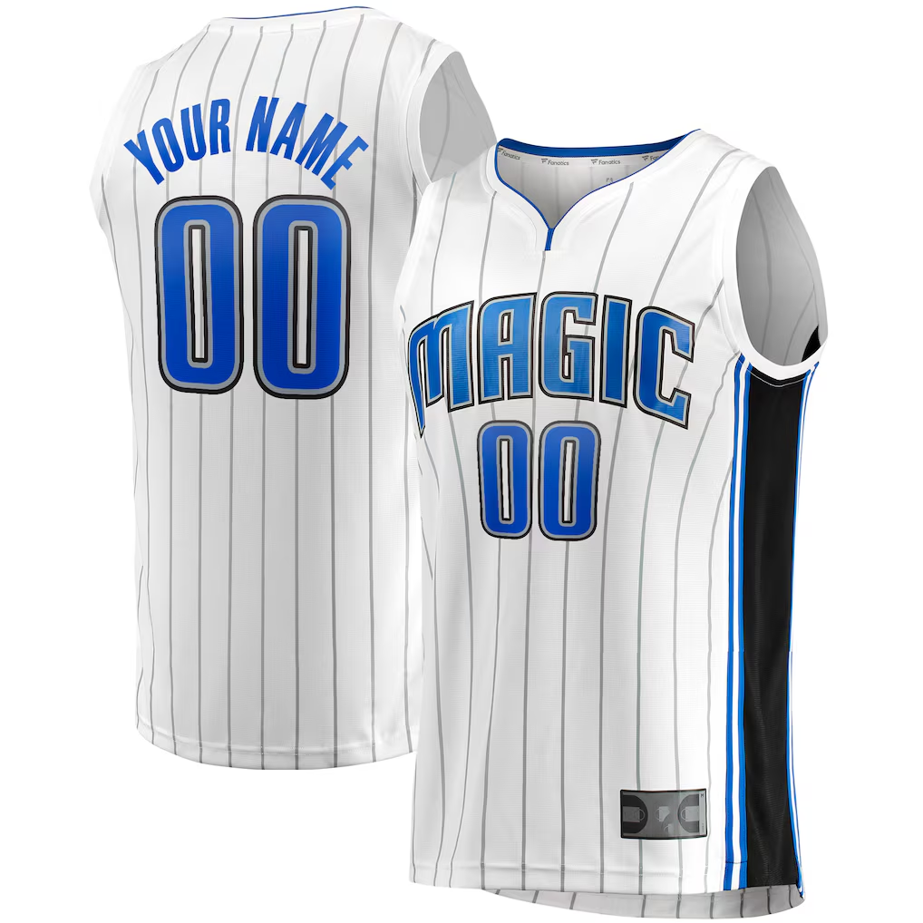 Kamcf Custom O.Magic White Fast Break Replica Jerseys - Association Edition
