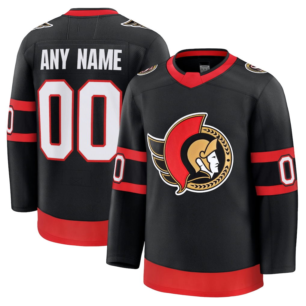 Kamcf Custom O.Senators Black Home Premium Jerseys