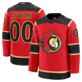 Kamcf Custom O.Senators Red Alternate Premium Jerseys