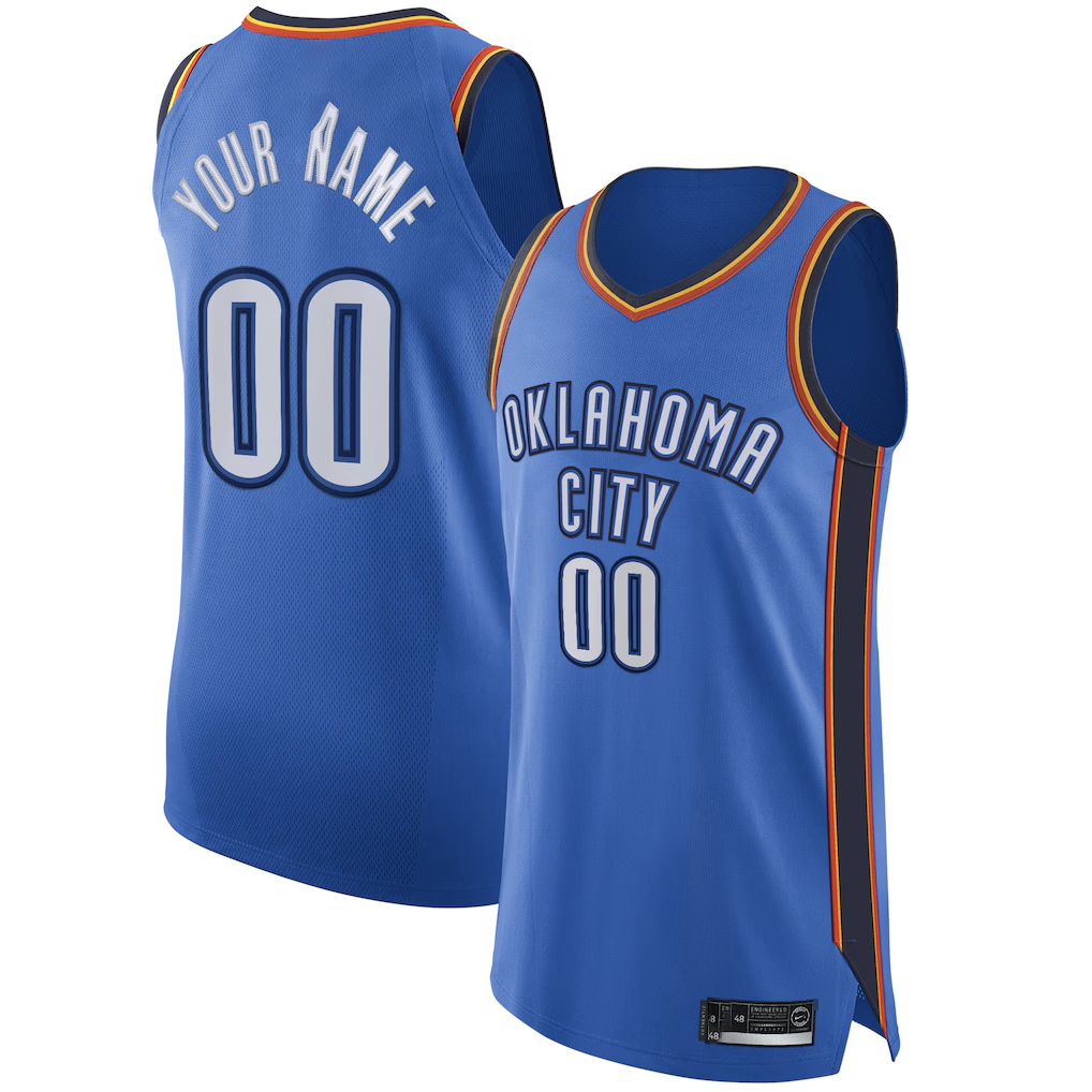 Kamcf Custom OC.Thunder Blue Authentic Stitched Jerseys - Icon Edition