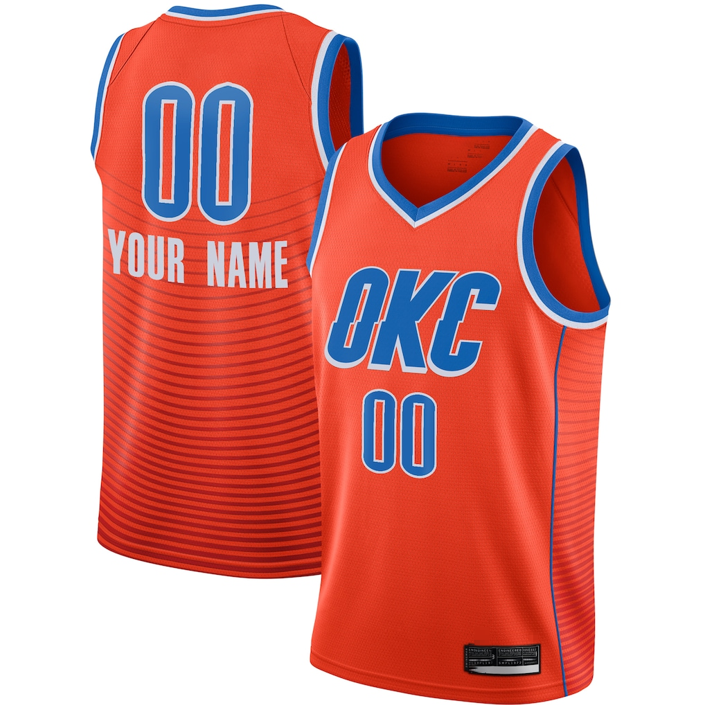 Kamcf Custom OC.Thunder Orange Swingman Stitched Jerseys- Statement Edition