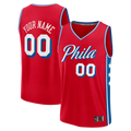 Kamcf Custom P.76ers Fanatics Red Fast Break Jerseys - Icon Edition