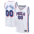 Kamcf Custom P.76ers  White Fast Break Jerseys - Association Edition