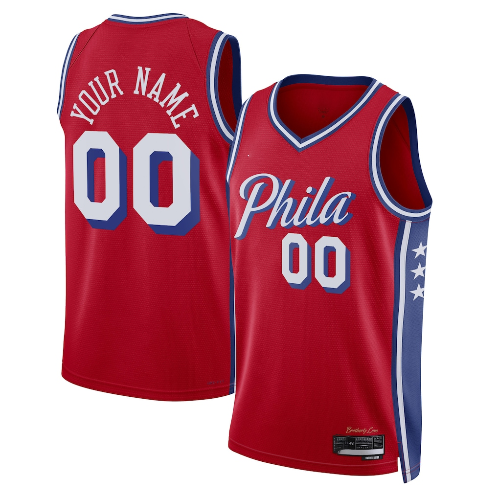 Kamcf Custom P.76ers Red 202223 Swingman Jerseys - Statement Edition