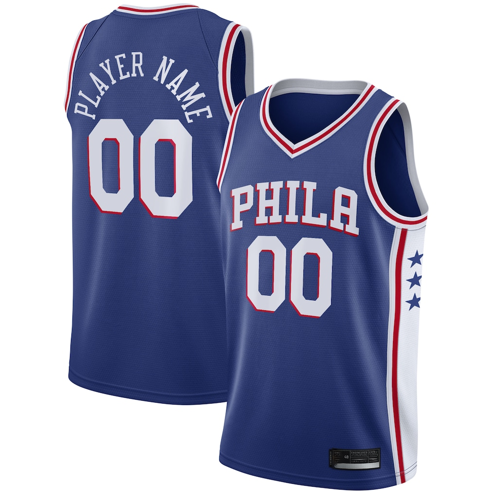 Kamcf Custom P.76ers Royal 202021 Swingman Jerseys - Icon Edition