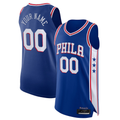 Kamcf Custom P.76ers Royal Custom Authentic Jerseys - Icon Edition