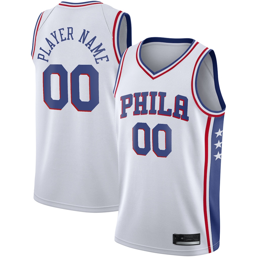 Kamcf Custom P.76ers White 202021 Swingman Jerseys - Association Edition