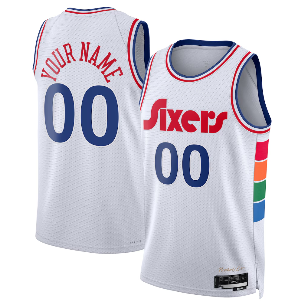 Kamcf Custom P.76ers White 202425 Swingman Jerseys - City Edition