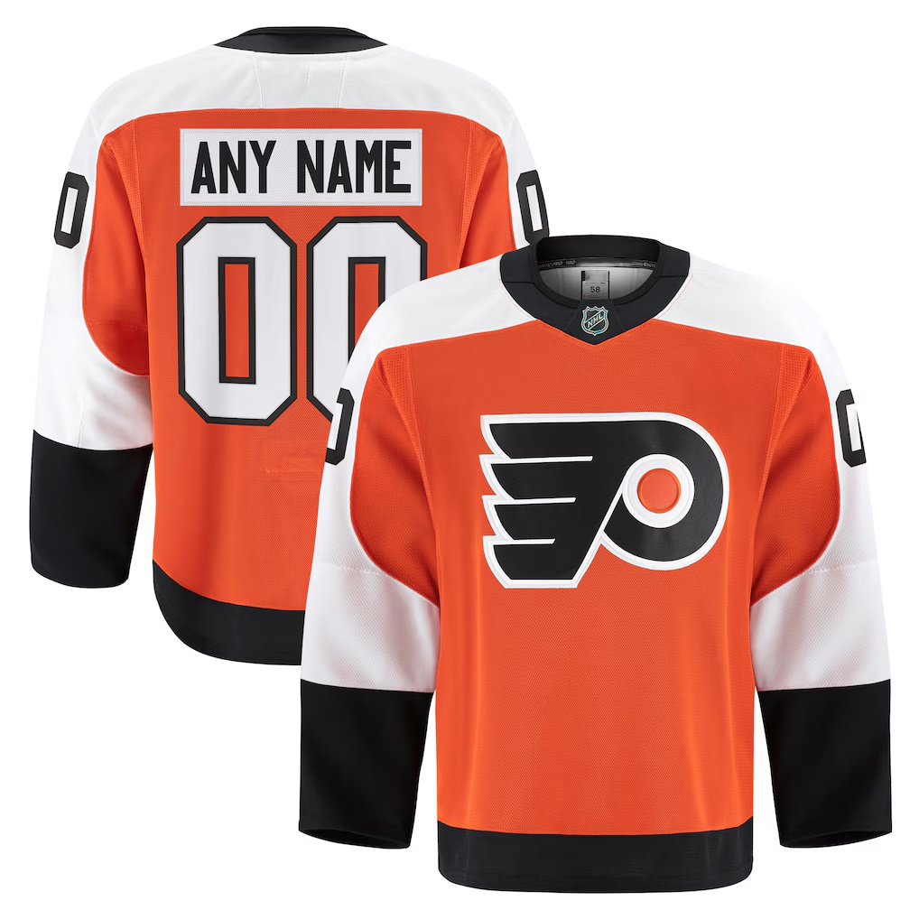 Kamcf Custom P.Flyers Orange Home Authentic Pro Jerseys