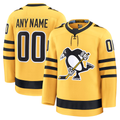 Kamcf Custom P.Penguins Gold Alternate Premium Jerseys