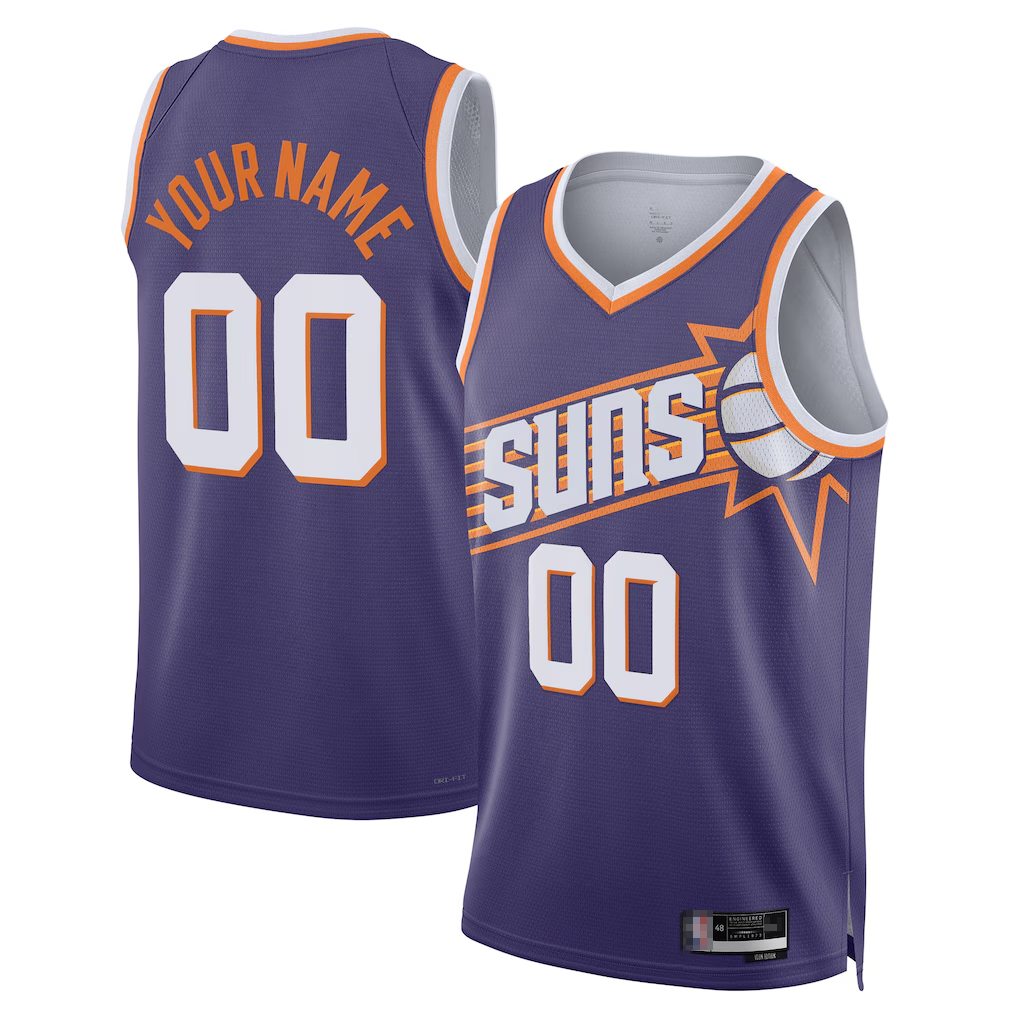 Kamcf Custom P.Suns Purple Swingman Stitched Jerseys - Icon Edition