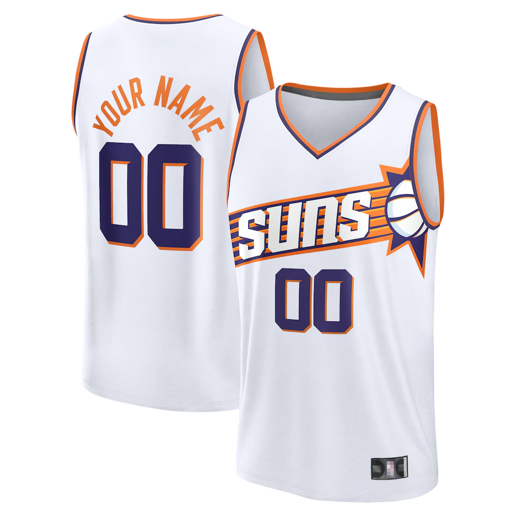 Kamcf Custom P.Suns White Swingman Stitched Jerseys- Association Edition
