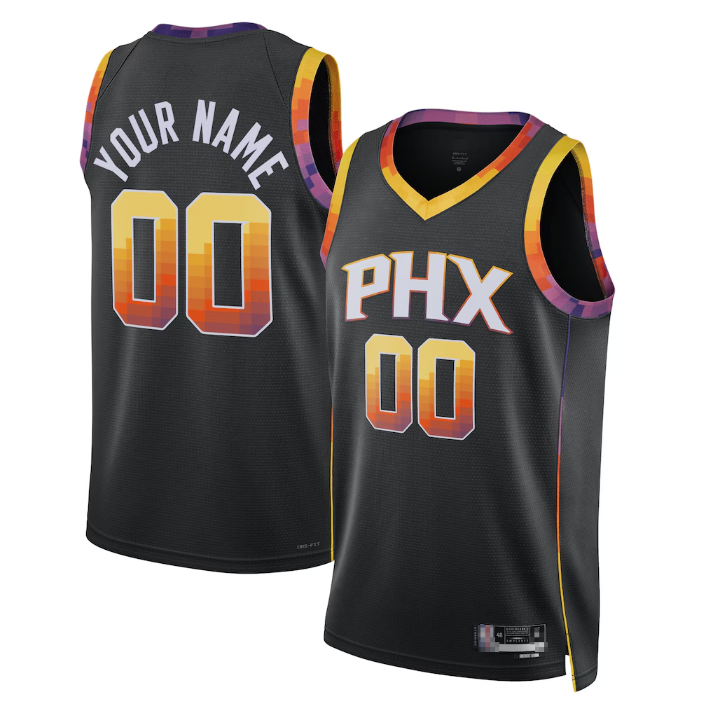 Kamcf Custom P.Suns Black 202223 Swingman Stitched Jerseys - Statement Edition
