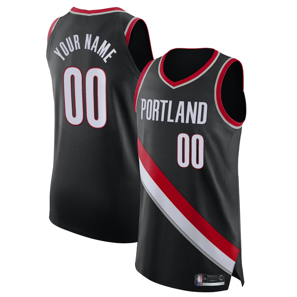 Kamcf Custom PT.Blazers Black 202021 Authentic Stitched Jerseys- Icon Edition