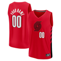 Kamcf Custom PT.Blazers Red Fast Break Replica Stitched Jerseys- Statement Edition