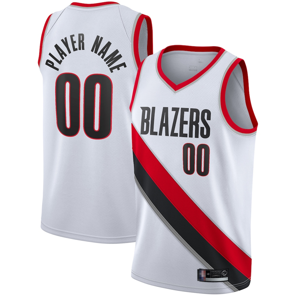 Kamcf Custom PT.Blazers White 202021 Swingman Stitched Jerseys - Association Edition