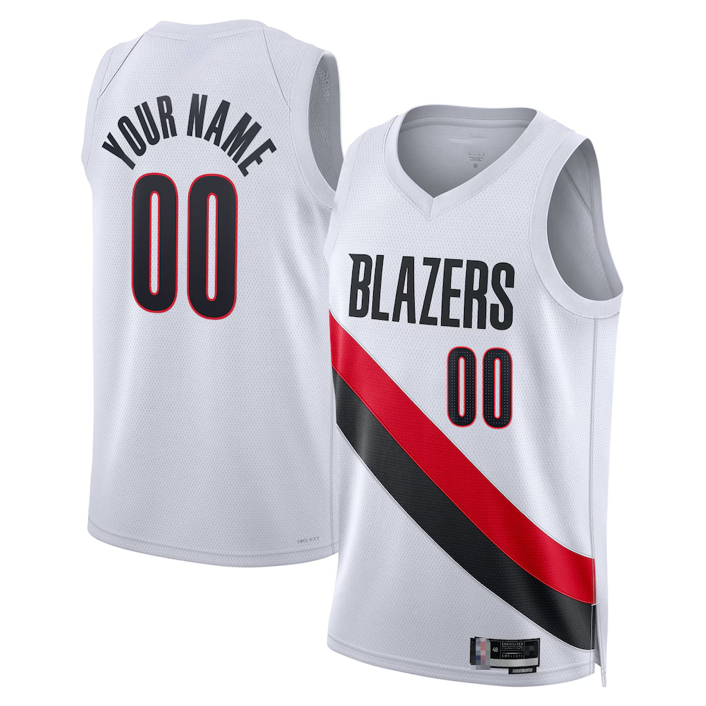Kamcf Custom PT.Blazers White Swingman Stitched Jerseys - Association Edition